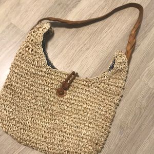 Eddie Bauer straw handbag